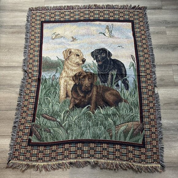Mohawk Other - Dog Puppy Throw Blanket Wall Hanging Tapestry Mohawk Rug & Textile Made In USA